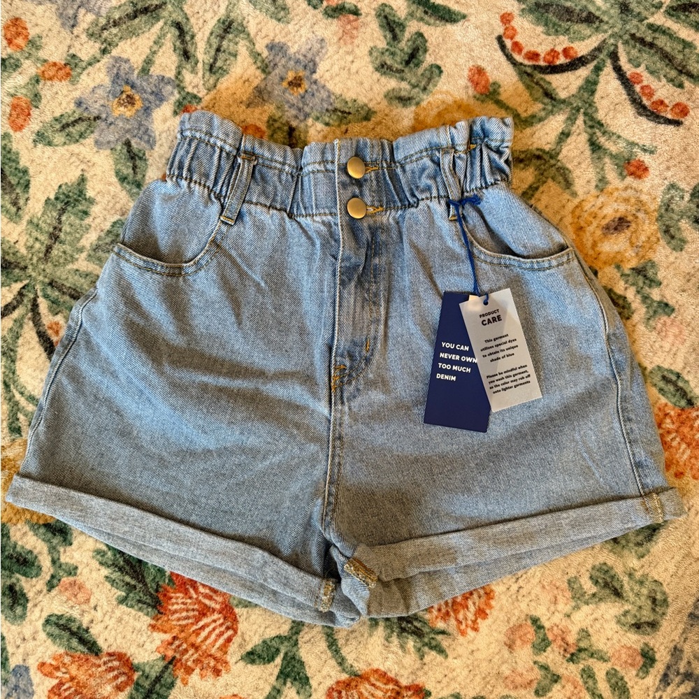 High-Waisted Denim Shorts